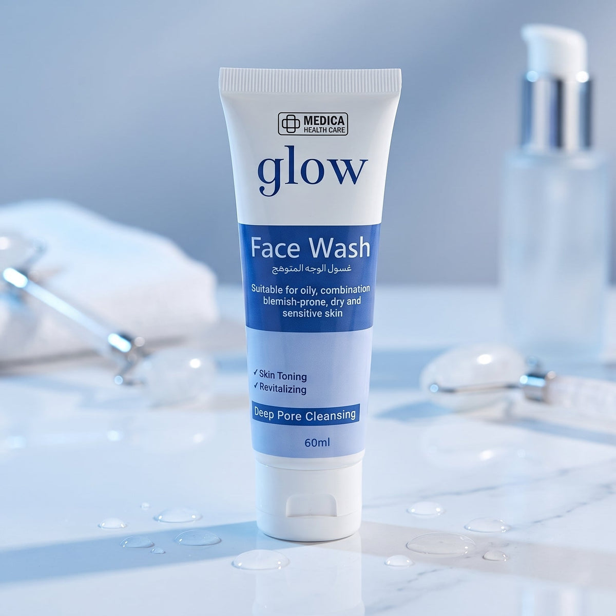 Glow Face Wash 60ml – Deep Pore Cleansing Face Wash for Oily, Combination & Blemish-Prone Skin