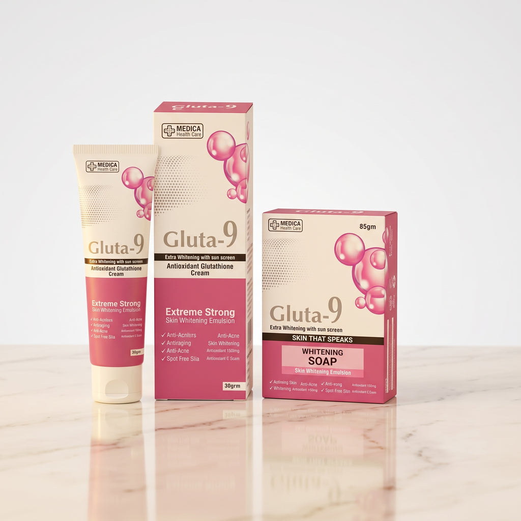 Gluta 9 Brightening Care Combo – Cream + Soap | 2-Piece Skincare Set
